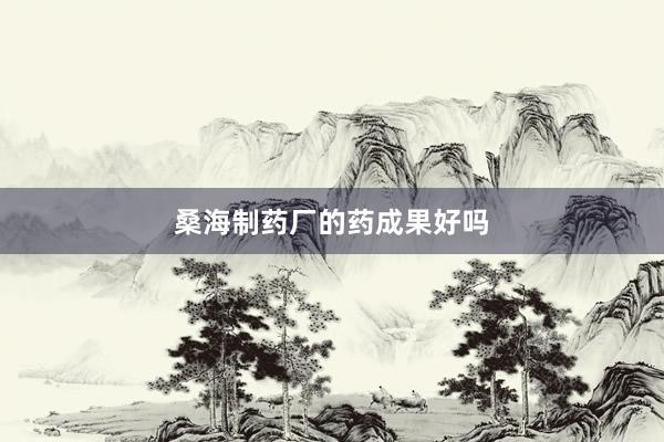 桑海制药厂的药成果好吗